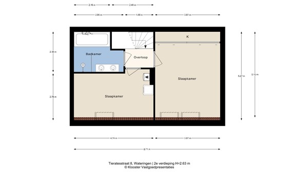 Plattegrond - Tieratesstraat 8, 2291 ZJ Wateringen - 2e Verdieping.jpg